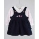Papylou Marinella Baby 2-Piece Set in Navy, White, and Pink