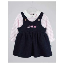Papylou Marinella Baby 2-Piece Set in Navy, White, and Pink