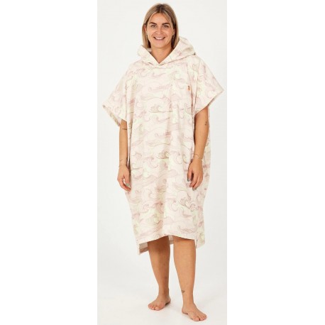 Poncho After Japan Waves Soft Pink