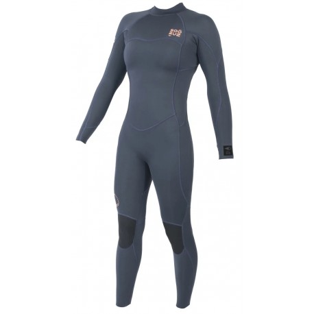 Sooruz Women's Fly+ Organic Oysterprene Back Zip 4/3mm Navy Wetsuit