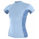 Lycra O'Neill Femme Manche Courte Hyperfreak Skins Chambray Blue Surf Abstract