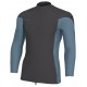 Top Lycra O'Neill Long Sleeve Hyperfreak Skins Tempered Steel Blue Fusion