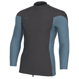Top Lycra O'Neill Long Sleeve Hyperfreak Skins Tempered Steel Blue Fusion
