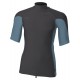 Top Lycra O'Neill Short Sleeve Hyperfreak Skins Turtleneck Tempered Steel Blue Fusion