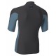 Top Lycra O'Neill Short Sleeve Hyperfreak Skins Turtleneck Tempered Steel Blue Fusion