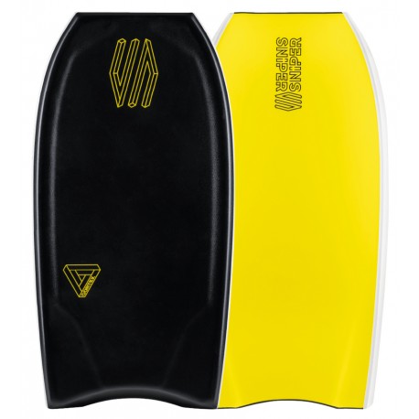Bodyboard Sniper Cortex PE 44" Black Fluro Yellow