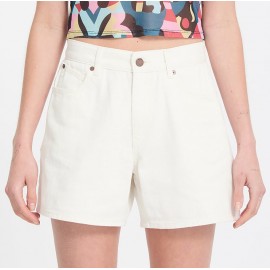 Short Jean Femme VOLCOM Stoned Boyfriend Vintage White