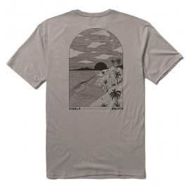 VISSLA Cliffside Comp Lite Eco Drirelease Men's T-Shirt - Grey Heather