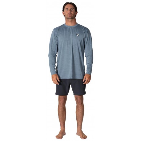 Lycra Manche Longue Vissla Twisted Eco LS Sun Shirt Slate Heather