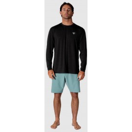 Vissla Twisted Eco Long Sleeve Sun Shirt - Black Heather