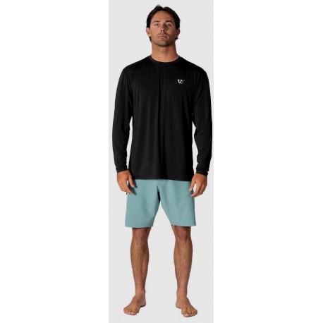 Vissla Twisted Eco Long Sleeve Sun Shirt - Black Heather