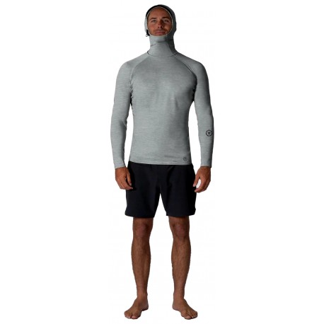 Lycra Vissla Warm Seas Eco Manche longue Cagoule Grey Heather