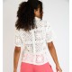 Polo Crochet Banana Moon Lipa Minorca Blanc