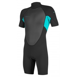 Shorty O'Neill Youth Reactor-2 2mm Back Zip Black Light Aqua