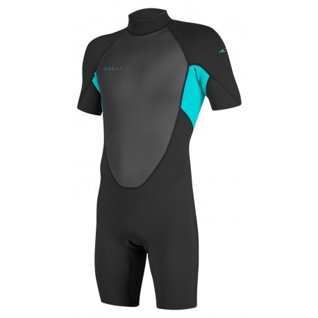 Shorty O'Neill Youth Reactor-2 2mm Back Zip Black Light Aqua
