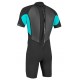 Shorty O'Neill Youth Reactor-2 2mm Back Zip Black Light Aqua