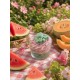 Bougie Artisanale Maison LUNALYS Chantilly Pastèque Melon Petit Format