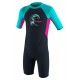 Shorty O'Neill Toddler Reactor-2 Girl 2mm Slate Berry Light Aqua