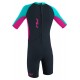 Shorty O'Neill Toddler Reactor-2 Girl 2mm Slate Berry Light Aqua
