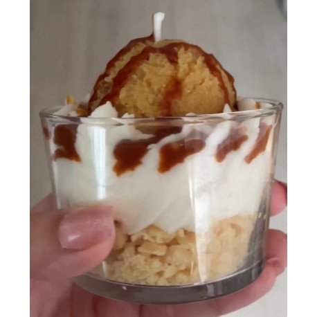 Bougie Artisanale Maison LUNALYS Chantilly Caramel Beurre Salé Petit Format