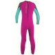 O'Neill Toddler Reactor-2 Wetsuit Girl 2mm Berry Light Aqua Graphite