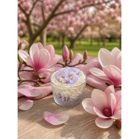 Bougie Artisanale Maison LUNALYS Chantilly Magnolia Petit Format