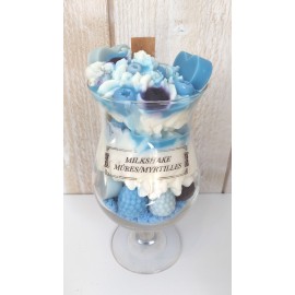 LUNALYS Handmade Milkshake Whipped Cream Hurricane Blackberry Blueberry Candle