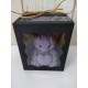Bougie Moulée Artisanale Maison LUNALYS Nounours Coeur Magnolia