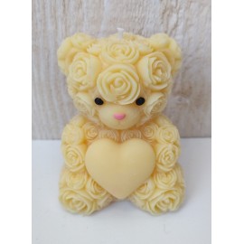 LUNALYS Handmade Molded Candle - Teddy Bear Heart Guava