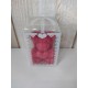LUNALYS Handmade Teddy Bear Heart Small Strawberry Candle
