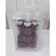 LUNALYS Handmade Teddy Bear Heart Small Cherry Candle