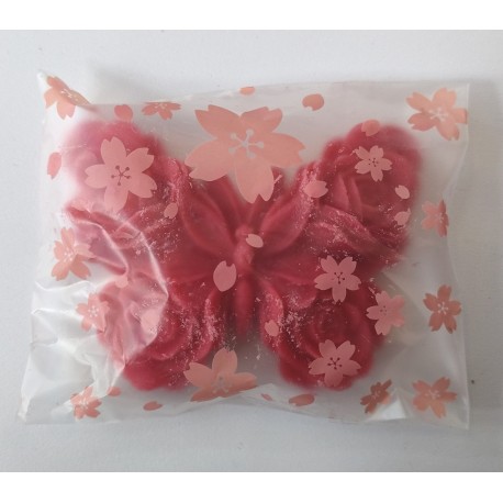 Fondant Moulée Artisanale Maison LUNALYS Papillon Cerise
