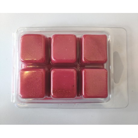 LUNALYS Handmade Molded Wax Melt - Red Glitter Tablet
