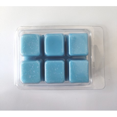 LUNALYS Handmade Molded Wax Melt - Blue Glitter Tablet
