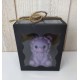 Bougie Moulée Artisanale Maison LUNALYS Nounours Capuche Lilas