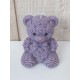 Bougie Moulée Artisanale Maison LUNALYS Nounours Noeud Magnolia