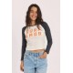 Tee Shirt manches Longues Femme SISSTREVOLUTION Sunset Raglan Vintage Black