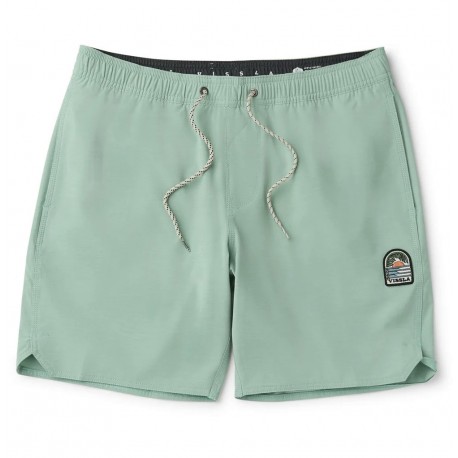 Men's Boardshorts VISSLA Solid Sets 17.5" Ecolastic Aloe