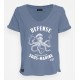 Tee Shirt Femme STERED Défense Sous Marine bleu Denim