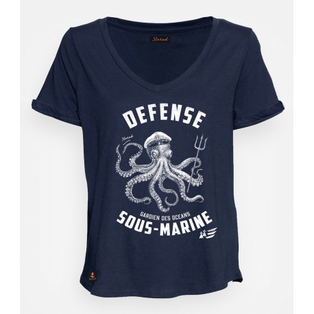 Women's T-Shirt STERED Underwater Defense Navy Blue