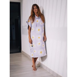 Poncho All-In Woman Quick Dry Flower Power