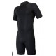 Shorty Sooruz Men Fly Back Zip Organic Oysterprene 2/2mm Black
