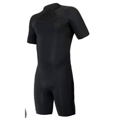 Shorty Sooruz Homme Fly Organic Oysterprene Back Zip 2/2mm Black