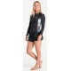 C-Skins Nuwave UV Premium Womens Long Sleeve Vest Raven Black Tropical