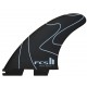 Ailerons FCSII Yago Dora PC Tri Fins Flux Charcoal Medium