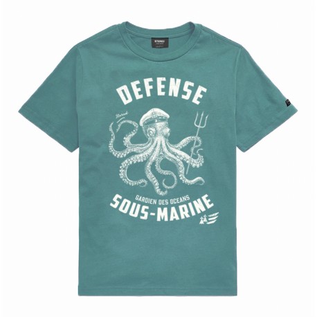 Tee Shirt Enfant Stered Défense Sous Marine Emeraude