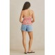 Haut Femme Rhythm Kirra Check Strapless Top Pink