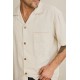 Rhythm Relaxed Whip Stich Short Sleeve Shirt Natural