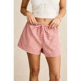 Rhythm Kirra Check Women Short Pink