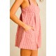 Combi Short Rhythm Kirra Check Romper Pink
